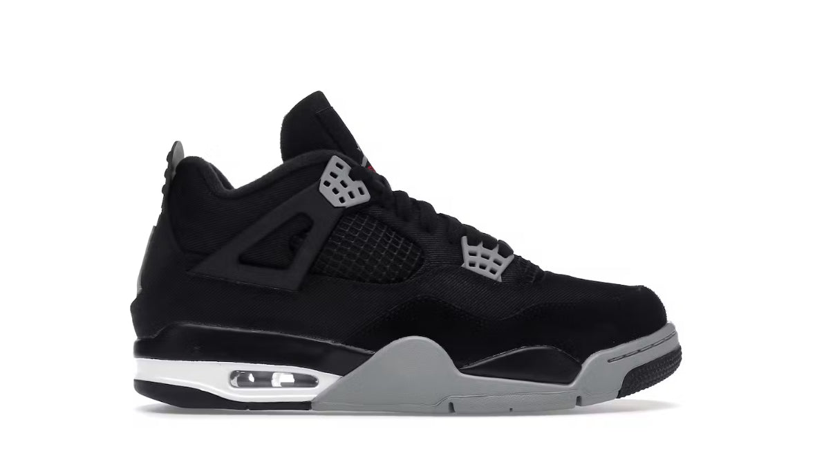 JORDAN 4 BLACK CANVAS