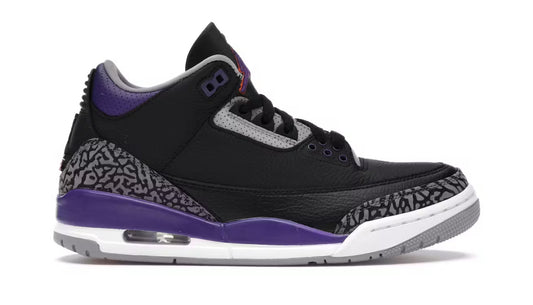 JORDAN 3 BLACK COURT PURPLE